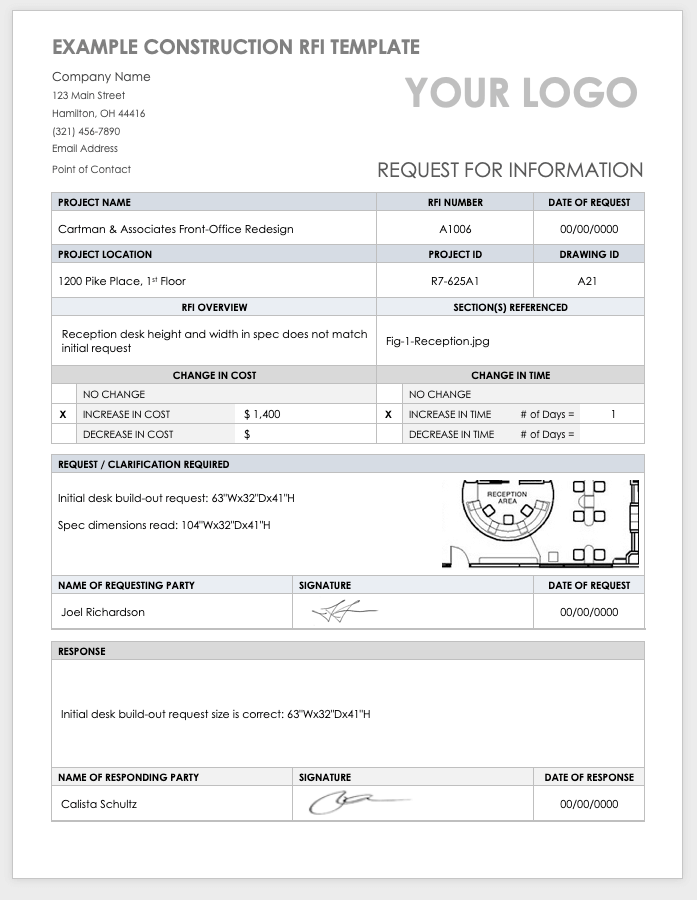 Example Construction RFI Template