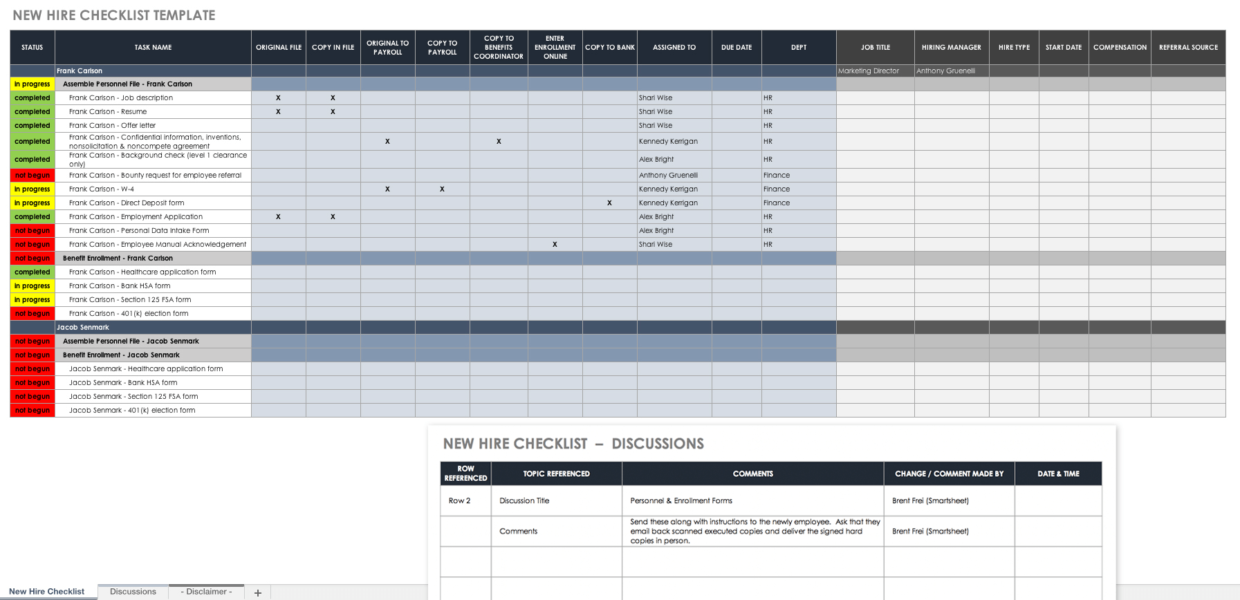 New Hire Checklist Template