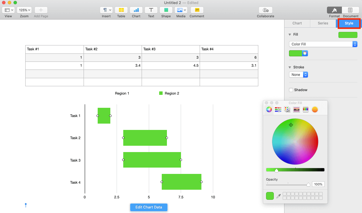 Customize Chart Colors