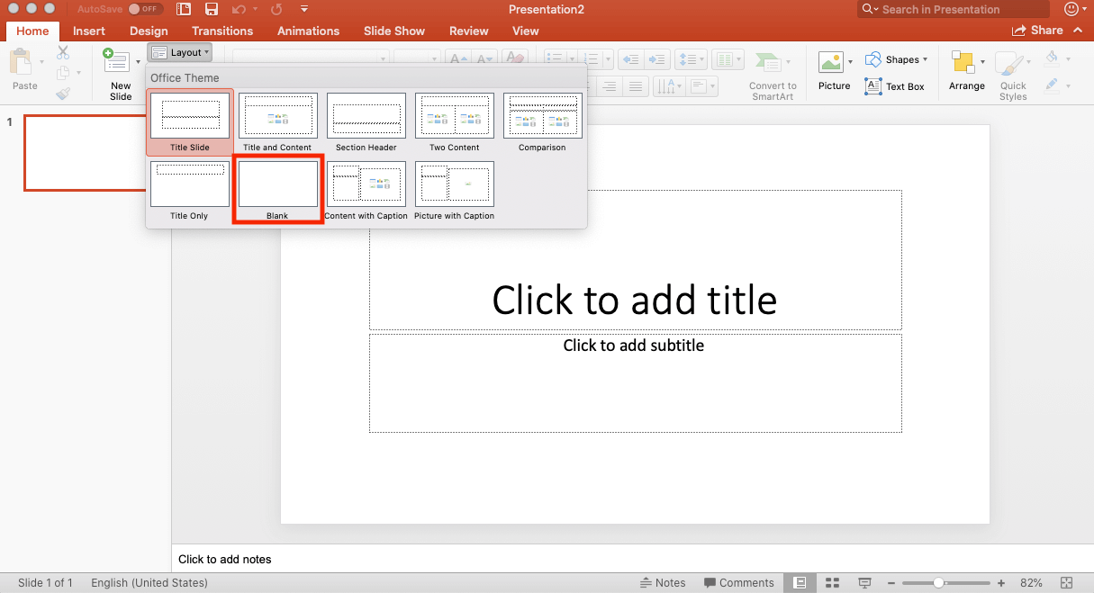 Add Blank Slide