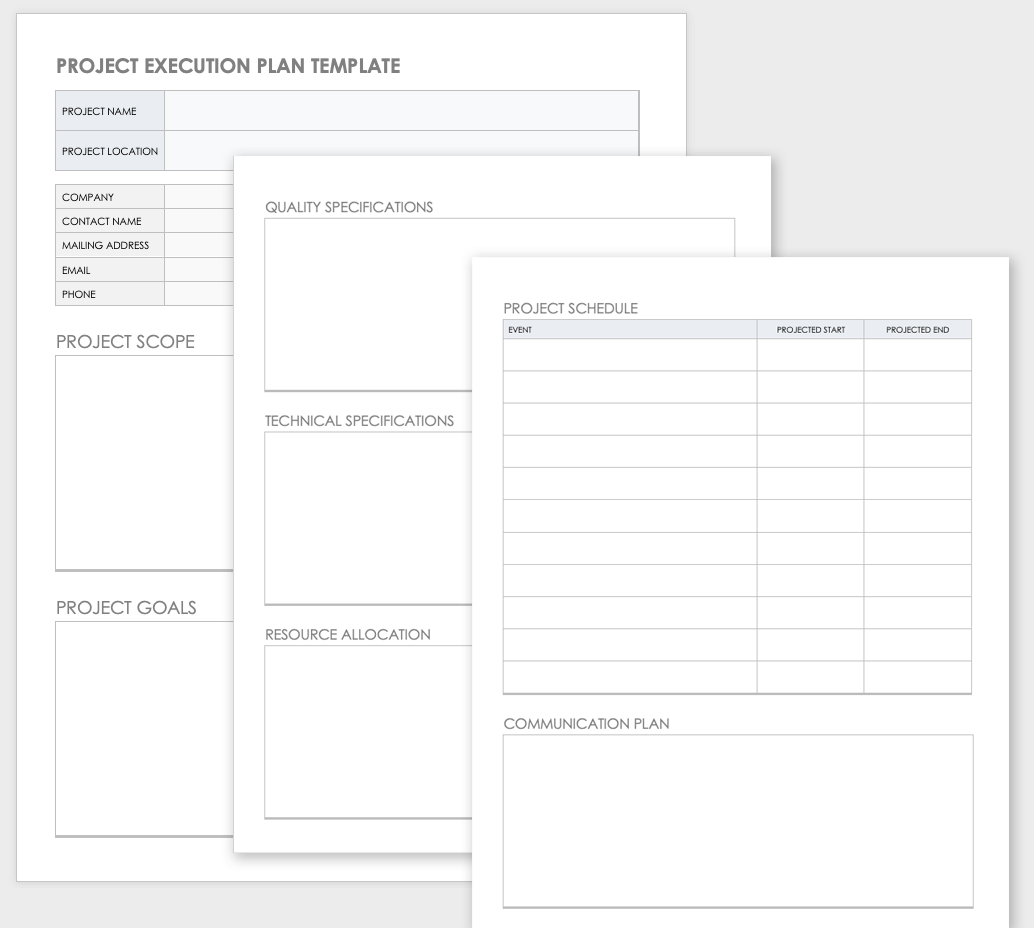 Project Execution Plan Template