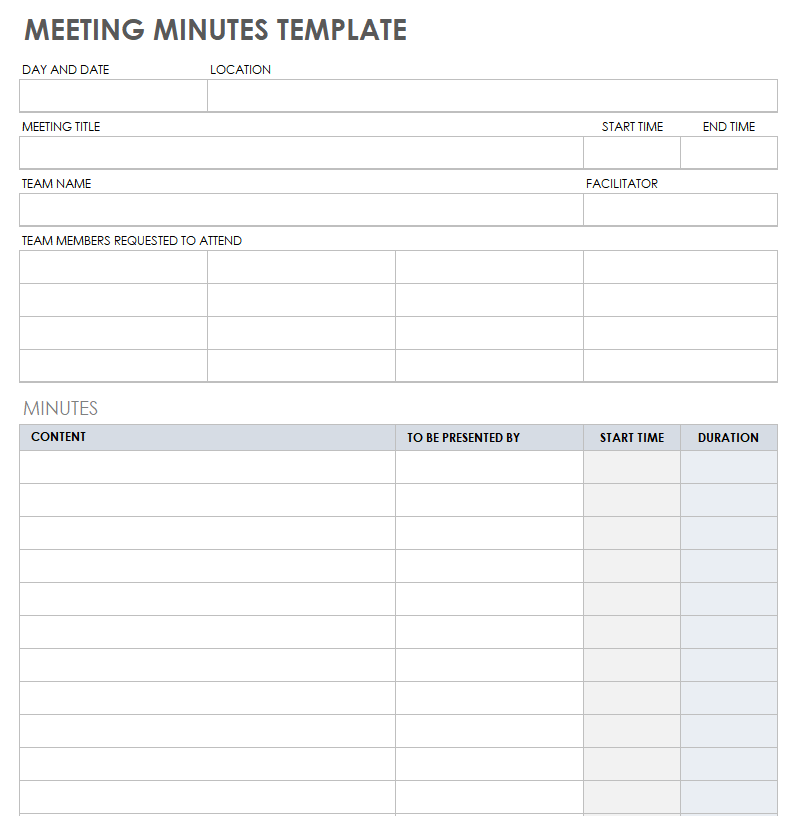 Meeting Minutes Template