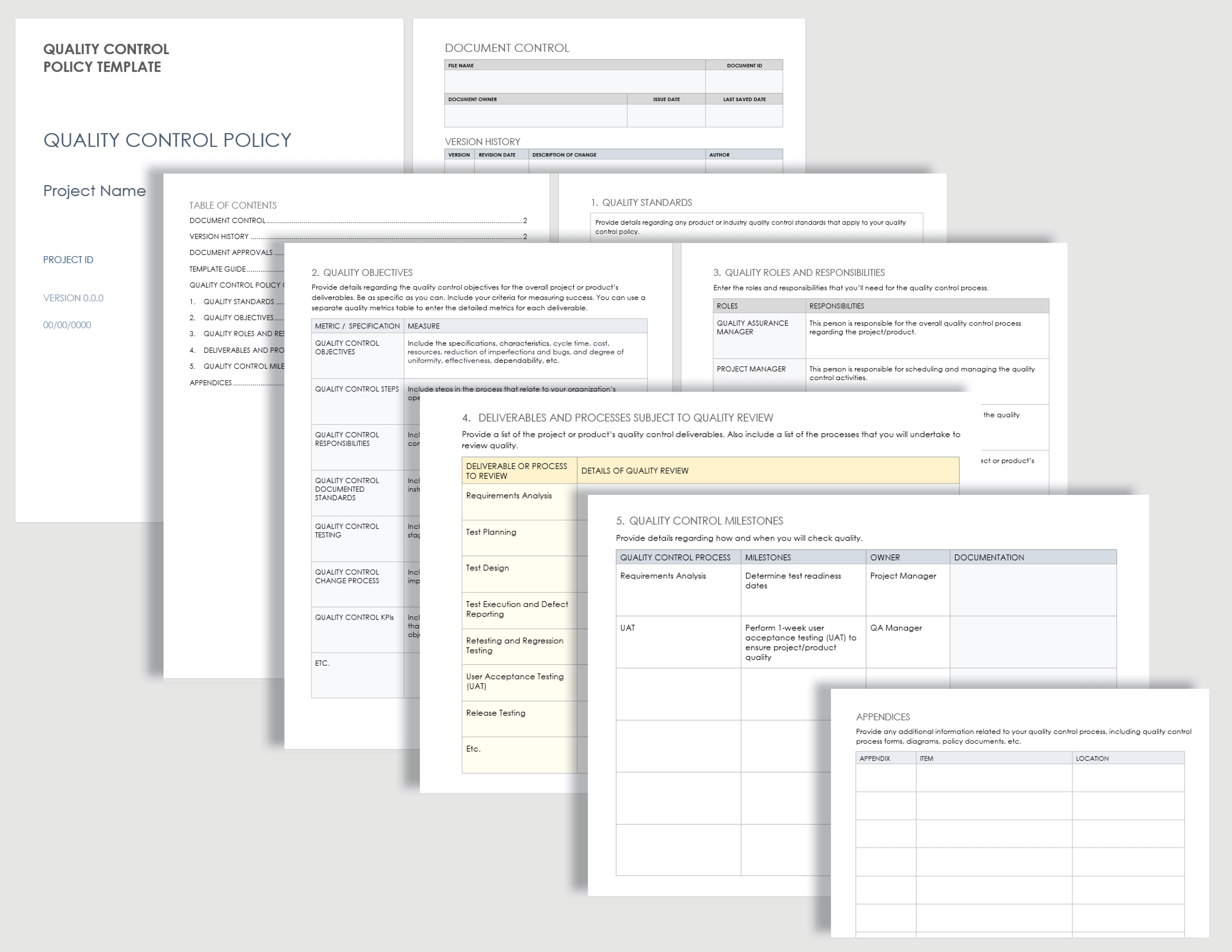 Quality Control Policy Template