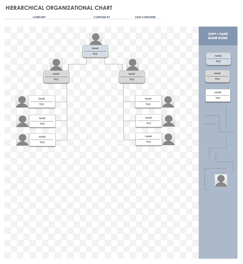 Hierarchical Organizational Chart Template