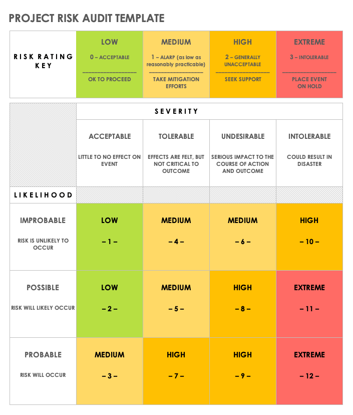 Project Risk Audit Template