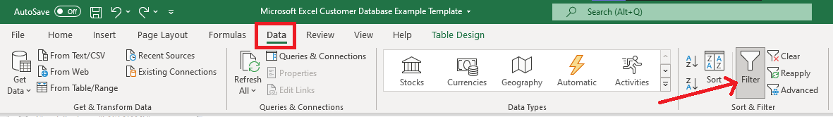 Data Then Filter