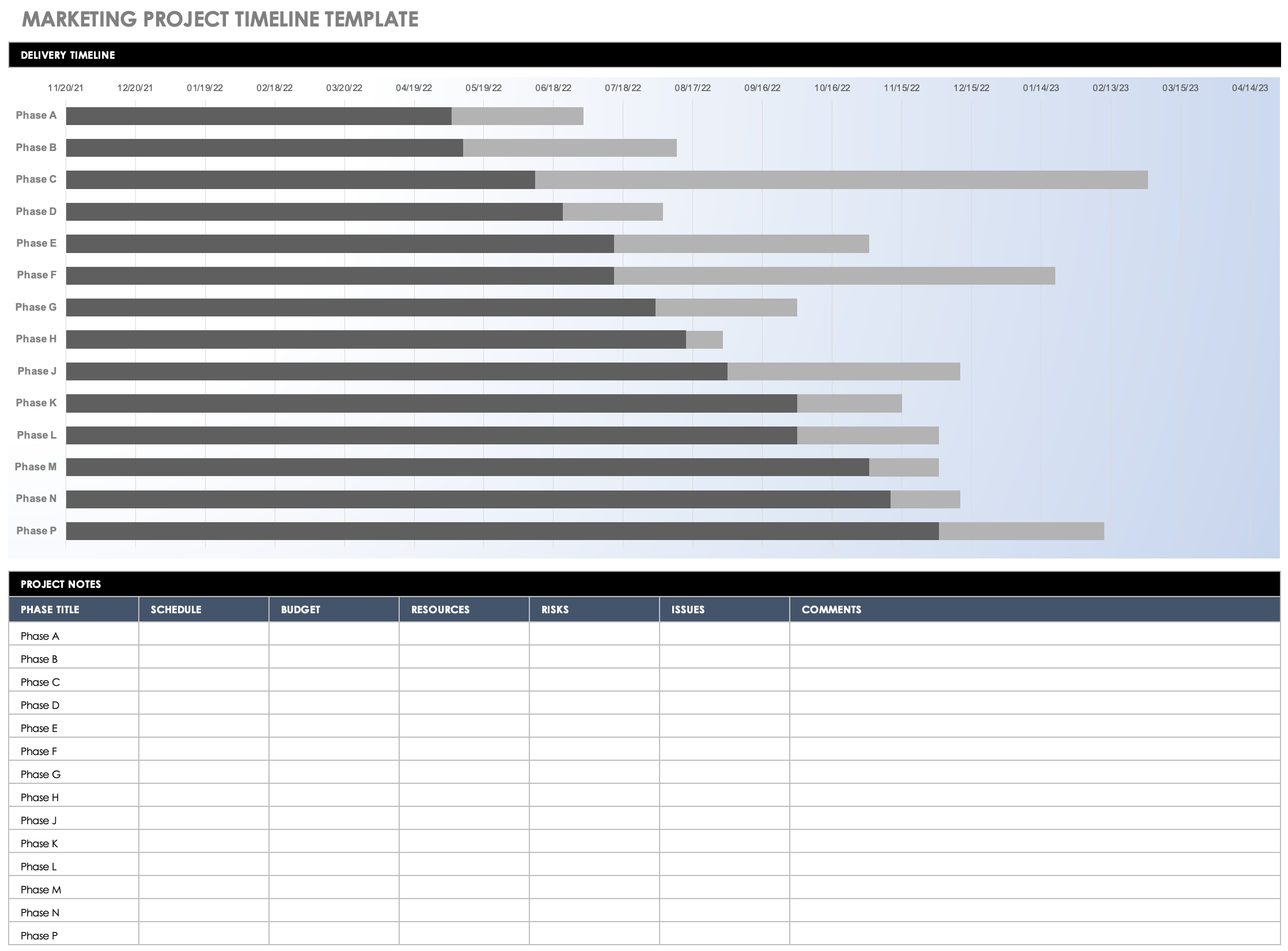 Marketing Project Timeline