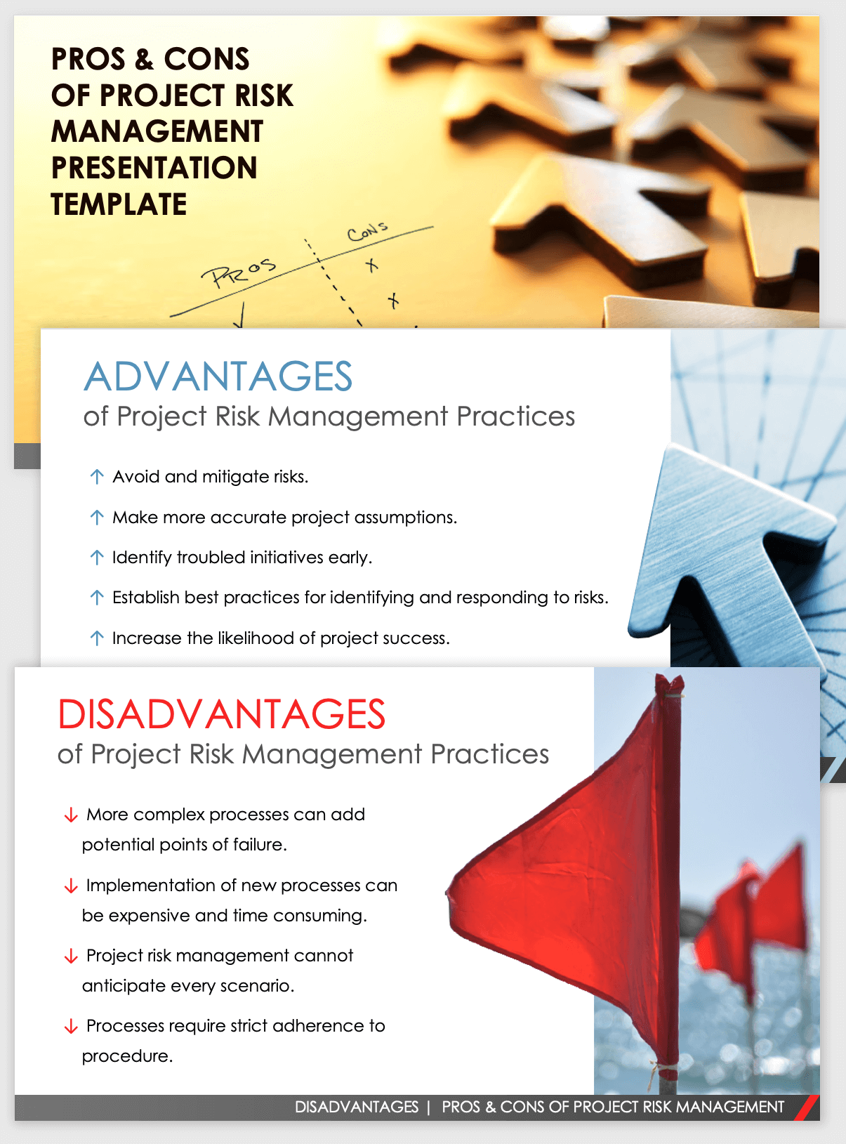 Pros and Cons of Project Risk Management Presentation Template