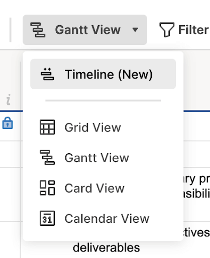 Select Timeline View