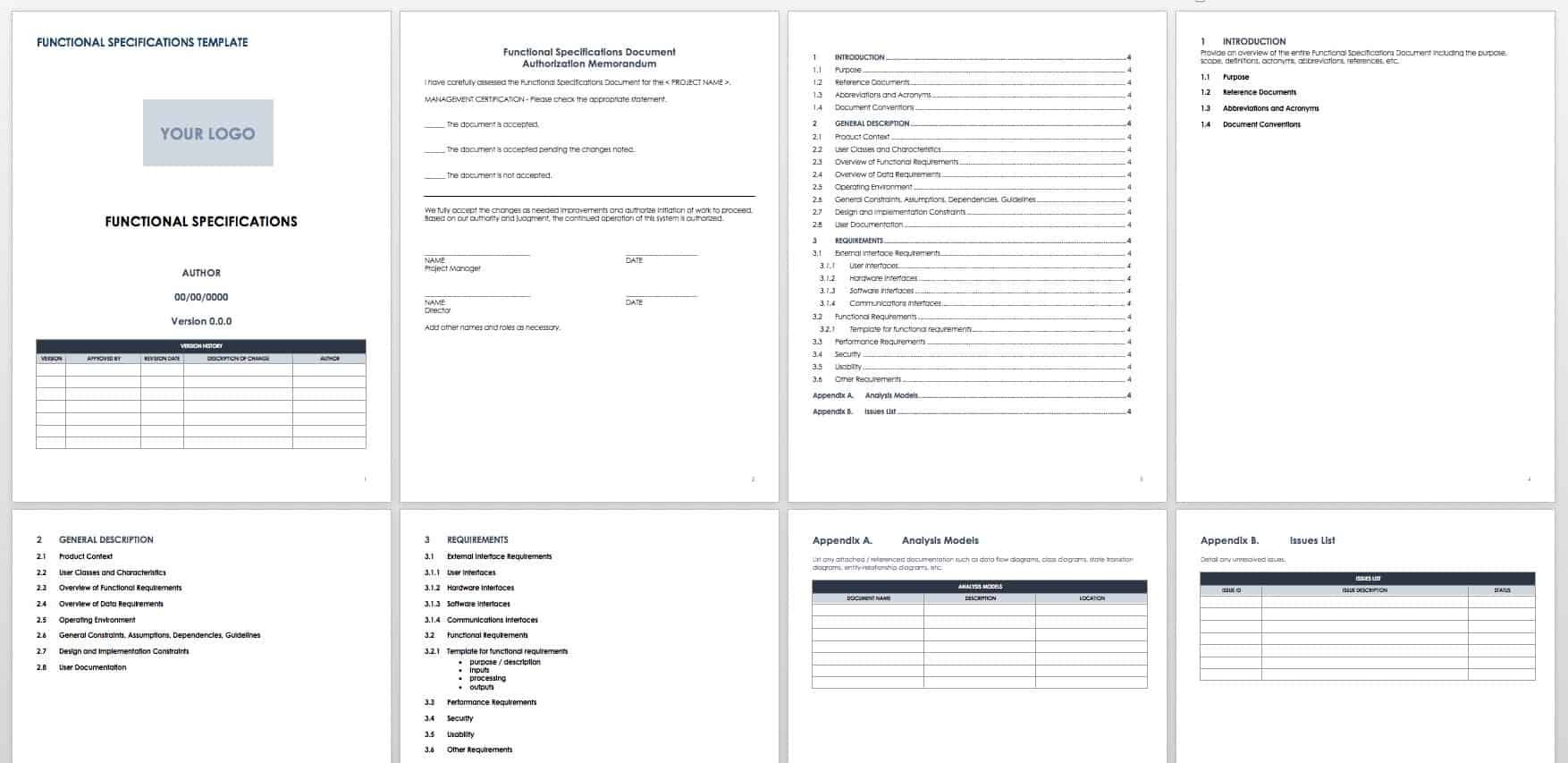 Functional Specifications Template