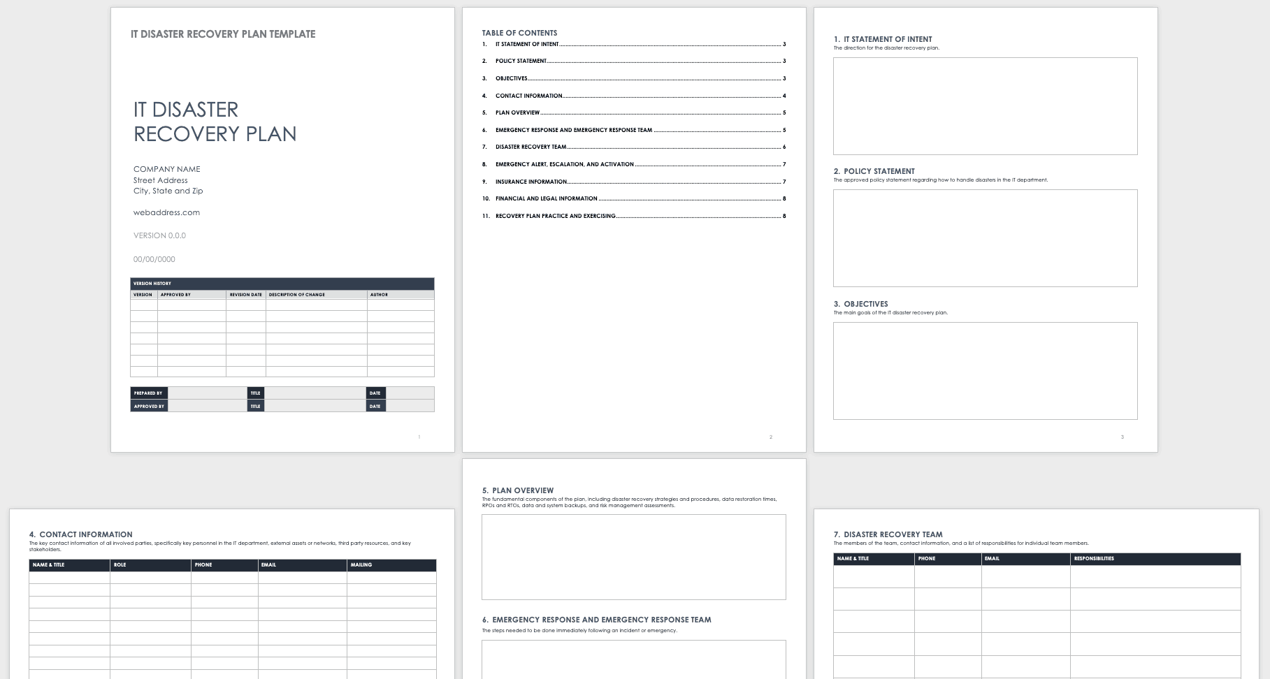 IT Disaster Recovery Plan Template