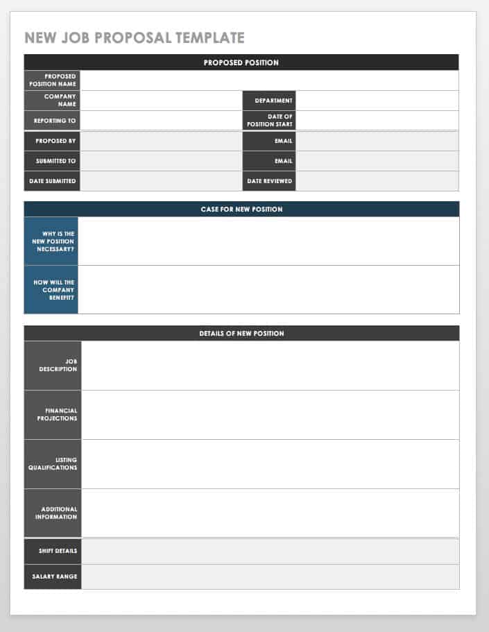 New Job Proposal Template