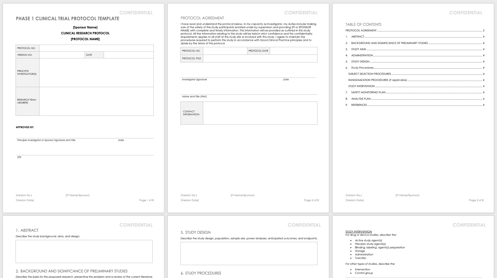 Phase 1 Clinical Trial Protocol Template