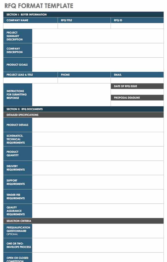 RFQ Format Template