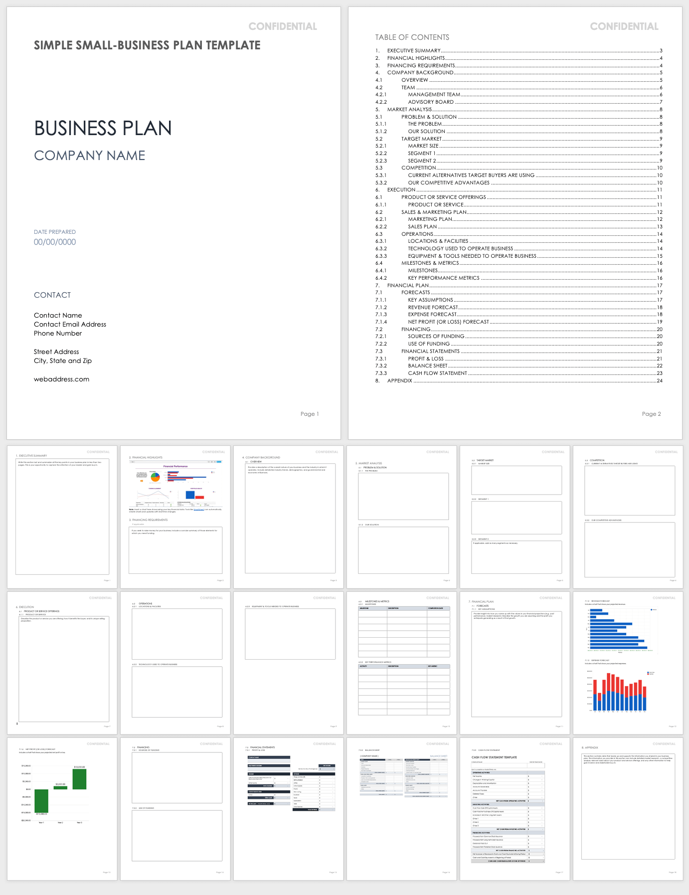 Simple Small Business Plan Template