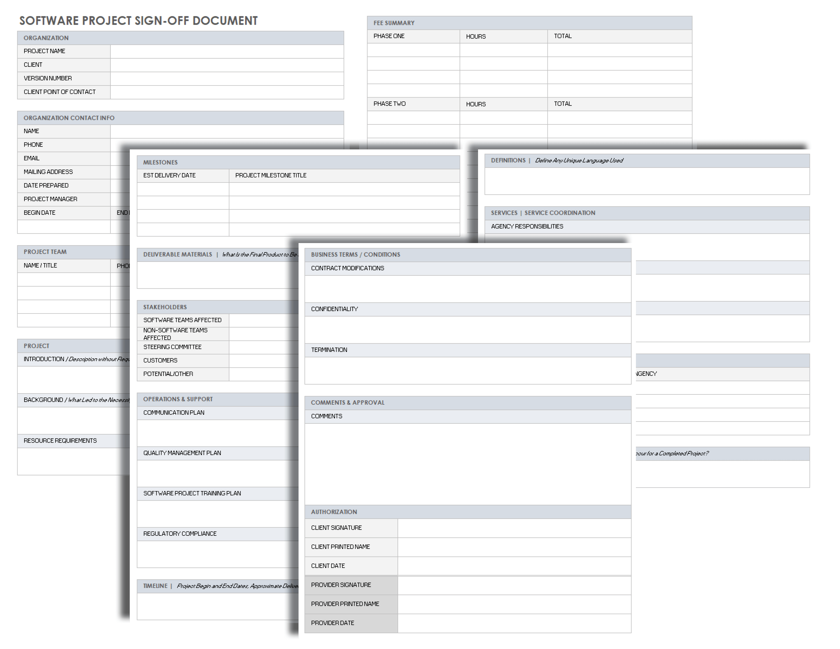 Software Project Sign Off Document