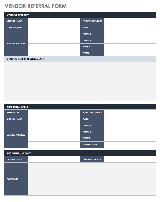 Vendor Referral Form